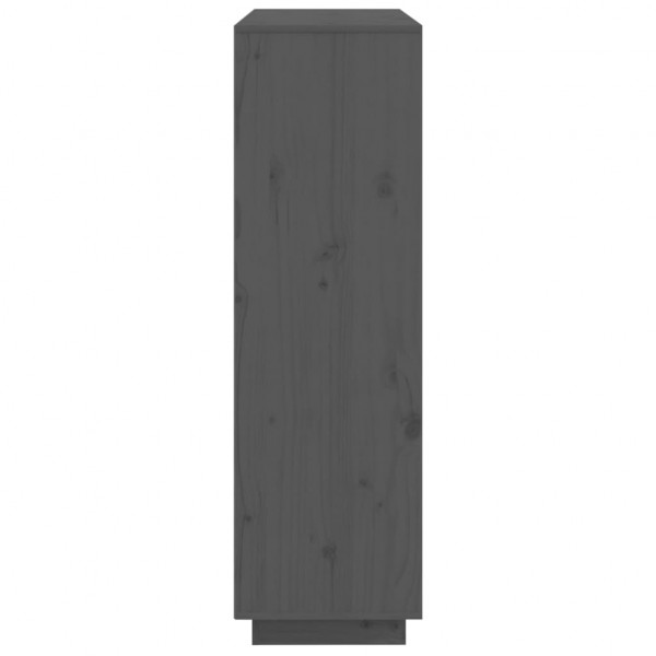 Aparador alto 110.5x35x117 cm pinho maciço cinza M 4