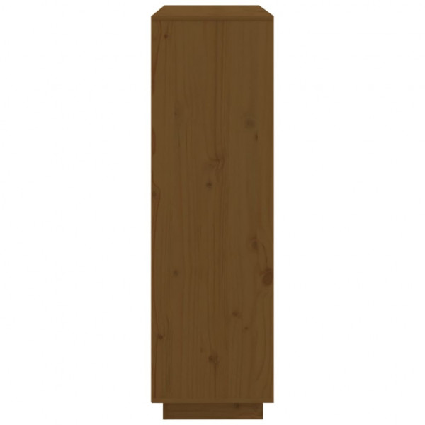 Aparador alto madera maciza de pino marrón miel 110.5x35x117 cm M 4