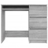Escritorio de madera contrachapada gris Sonoma 90x45x76 cm 4