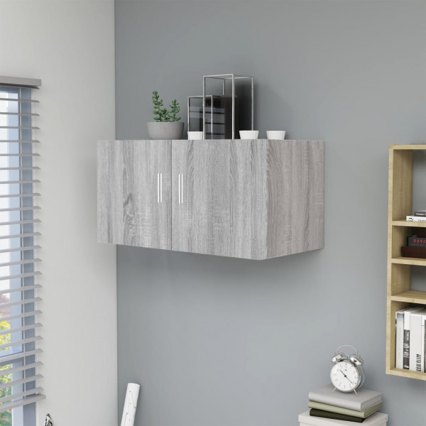 Armario de pared madera contrachapada gris Sonoma 80x39x40 cm D