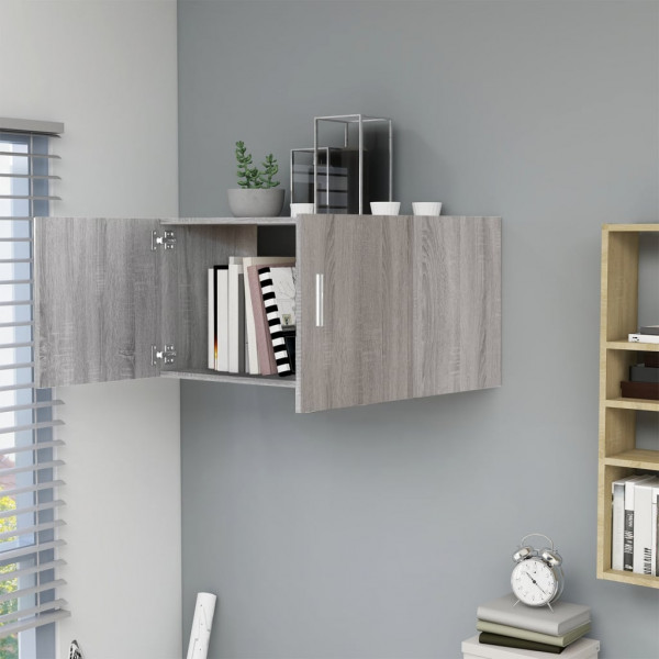 Armario de pared madera contrachapada gris Sonoma 80x39x40 cm M 3