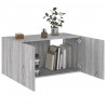 Armario de pared madera contrachapada gris Sonoma 80x39x40 cm 4