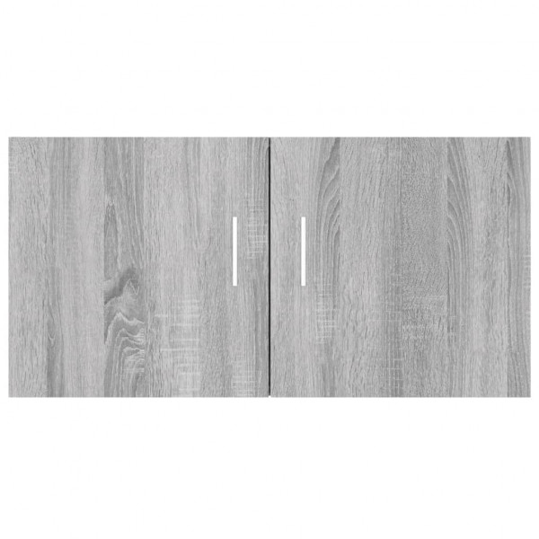 Armario de pared madera contrachapada gris Sonoma 80x39x40 cm M 5
