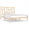 Estructura de cama de matrimonio madera maciza 135x190 cm 2