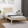 Estructura de cama madera maciza individual 90x190 cm 1