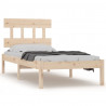 Estructura de cama madera maciza individual 90x190 cm 2