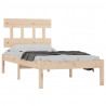 Estructura de cama individual madera maciza 90x200 cm 3