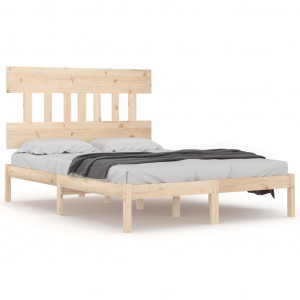 Estructura de cama madera maciza Super King 180x200 cm H