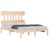 Estructura de cama madera maciza Super King 180x200 cm 3