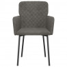 Sillas de comedor 2 unidades terciopelo gris oscuro 4