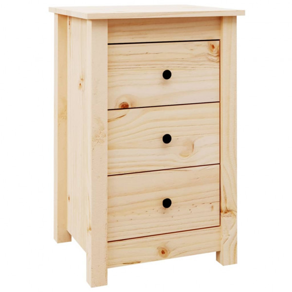 Mesita de noche madera maciza de pino 40x35x61.5 cm M 2