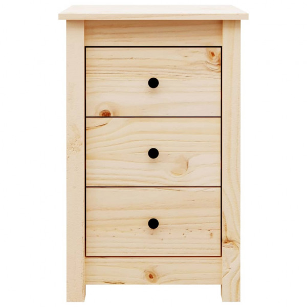 Mesitas de noche 2 uds madera maciza de pino 40x35x61.5 cm M 4