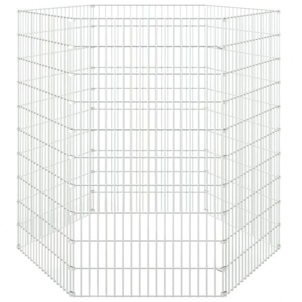 Jaula para conejos 6 paneles hierro galvanizado 54x100 cm M 4