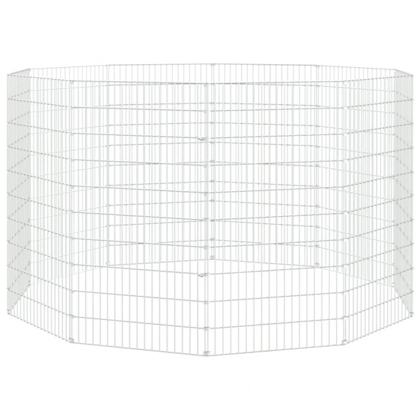 Jaula para conejos 10 paneles hierro galvanizado 54x100 cm D