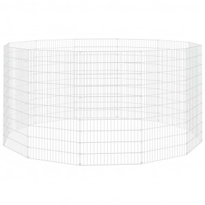 Jaula para conejos 12 paneles hierro galvanizado 54x100 cm H