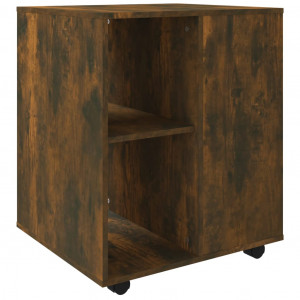 Armario ruedas madera contrachapada roble ahumado 60x53x72 cm H