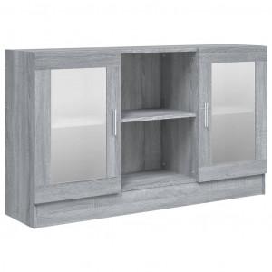 Vitrine 120x30.5x70 cm derivados de madeira cinzento sonoma H