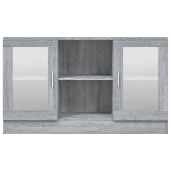 Vitrina madera contrachapada gris Sonoma 120x30.5x70 cm M 3