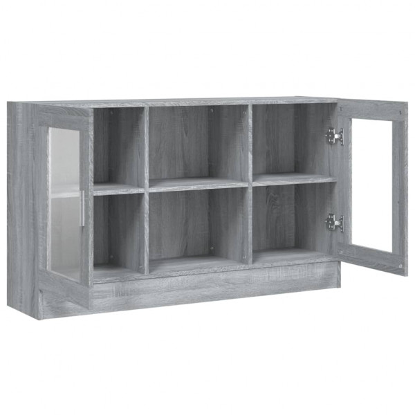 Vitrina madera contrachapada gris Sonoma 120x30.5x70 cm M 5