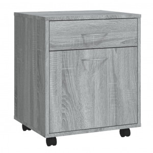 Armario ruedas madera contrachapada gris Sonoma 45x38x54 cm H
