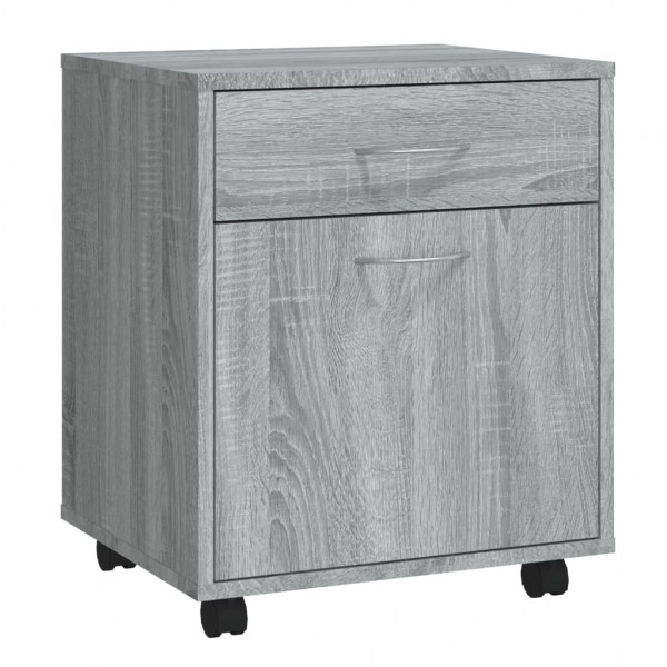 Armario ruedas madera contrachapada gris Sonoma 45x38x54 cm M 2