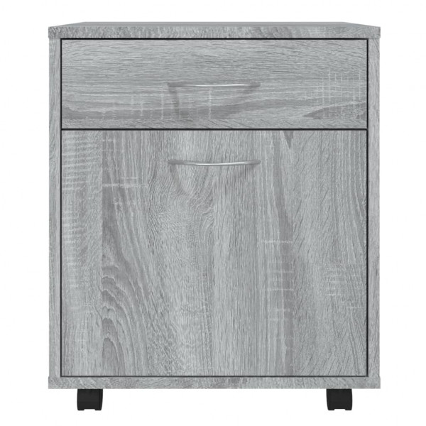 Armario ruedas madera contrachapada gris Sonoma 45x38x54 cm M 5