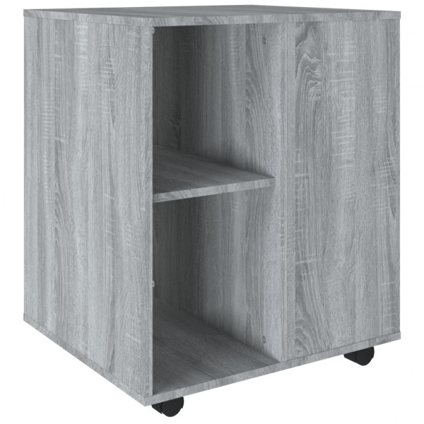 Armario con ruedas madera contrachapada gris Sonoma 60x53x72 cm M 2