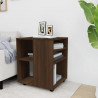 Armario con ruedas madera contrachapada roble marrón 60x53x72cm 3