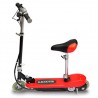 Patinete eléctrico con asiento rojo 120 W 2