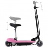 Trotinete/scooter elétrica com assento 120 W rosa 2