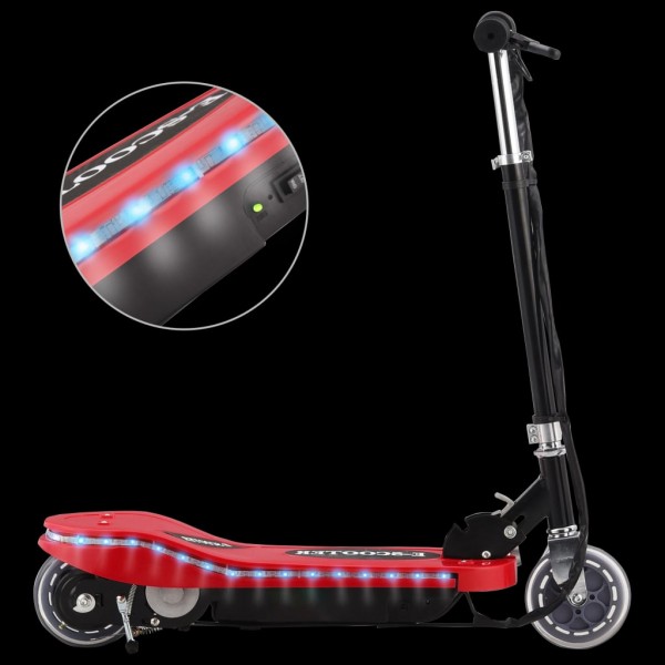 Trotinete/scooter elétrica com LEDs 120 W vermelho M 2