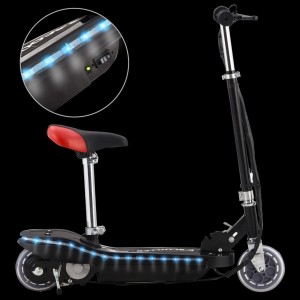 Patinete eléctrico con asiento y LED 120 W negro H