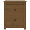 Mesita de noche madera maciza de pino marrón miel 50x35x61.5 cm 3