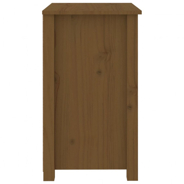 Mesitas de noche 2 uds madera de pino marrón miel 50x35x61.5 cm M 5
