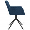 Sillas de comedor giratorias 2 uds terciopelo azul 5