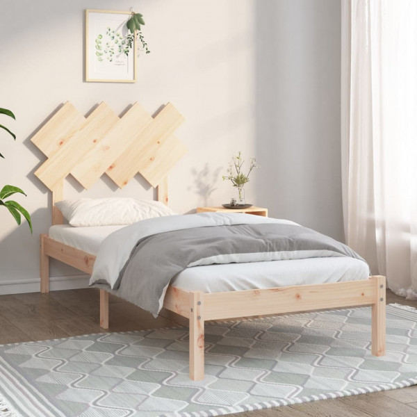 Estructura de cama madera maciza 90x200 cm D