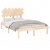 Estructura de cama de madera maciza 120x200 cm 3