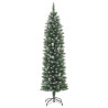 Árvore de Natal artificial fina com suporte PVC 180 cm 2