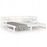 Sofá-cama de puxar 2x(90x200) cm pinho maciço branco 5