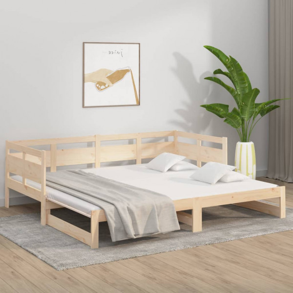 Sofá cama extraíble madera maciza de pino 2x(80x200) cm M 4