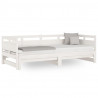 Estrutura sofá-cama de puxar pinho maciço branco 2x(90x190) cm 2