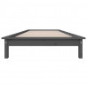 Estructura de cama madera maciza de pino gris 90x200 cm 5