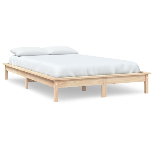 Estructura de cama madera maciza de pino 120x200 cm M 2