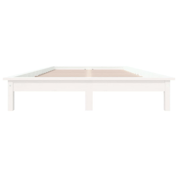 Estructura de cama madera maciza de pino blanco 120x200 cm M 5