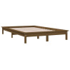 Estructura de cama madera maciza pino marrón miel 140x200 cm 4
