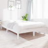 Estrutura de cama 160x200 cm pinho maciço branco 1