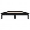 Estructura de cama de madera maciza de pino negro 160x200 cm 5
