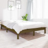 Estrutura cama super king 180x200 cm pinho maciço castanho mel 1