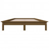 Estrutura de cama 200x200 cm pinho maciço castanho mel 5