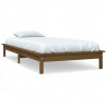 Estrutura de cama solteiro 90x190 cm pinho maciço castanho mel 2